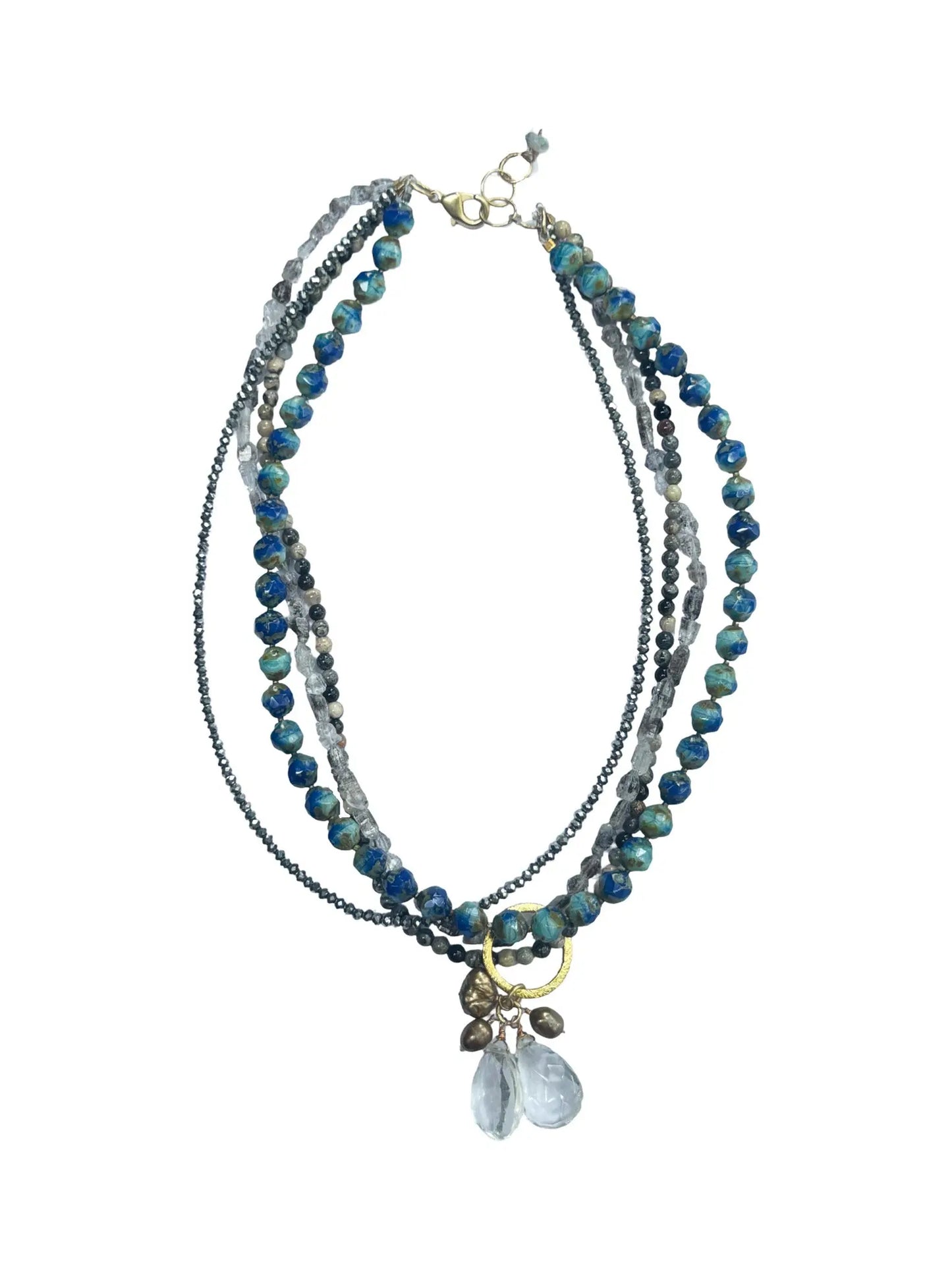 Pyrite and Amazonite Flaneur Necklace