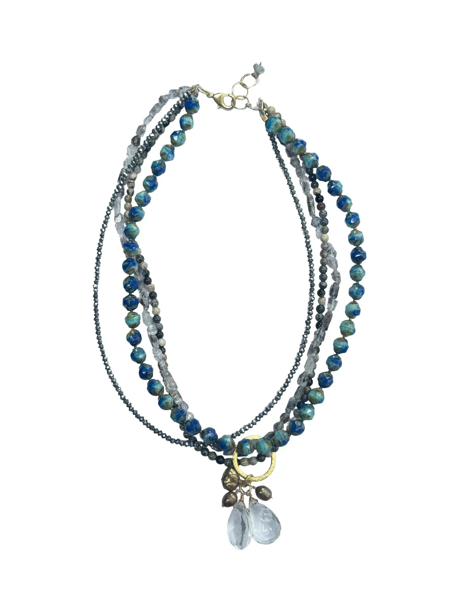 Pyrite and Amazonite Flaneur Necklace