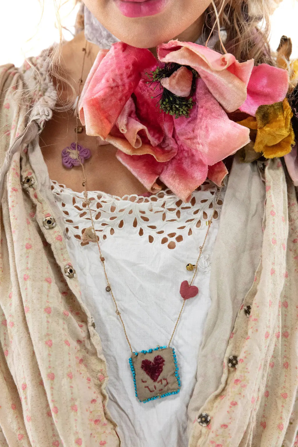 Necklace 250 - Hand Knotted Heart