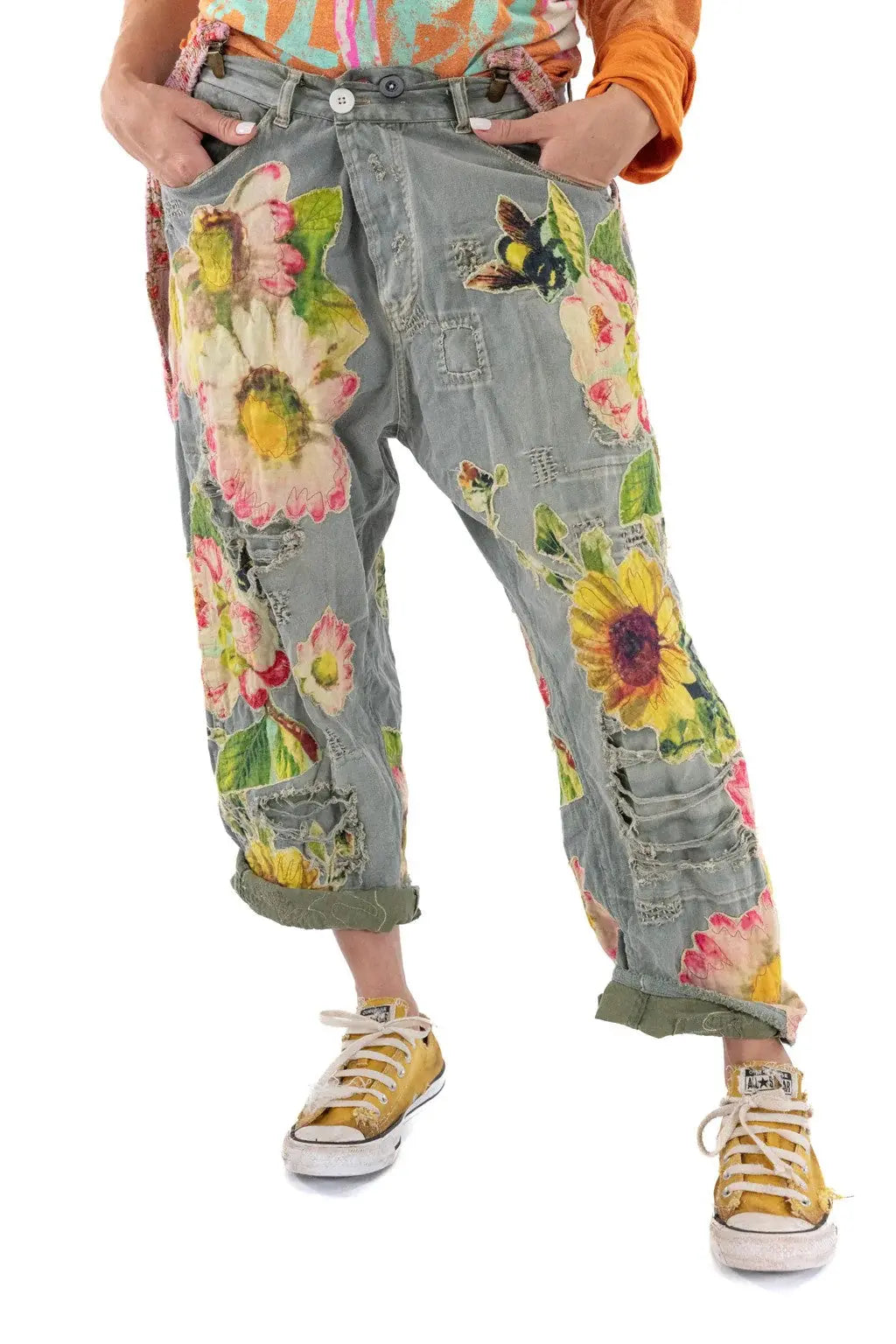 Pants 433 Miners Pants With Sunflower - Ashbury Peace