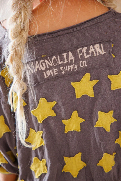 TOP 2328 Star Appliqué Viggo Tee - Bravo