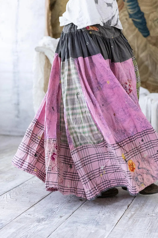Skirt 152 Patchwork Friendship Skirt - Guava Party