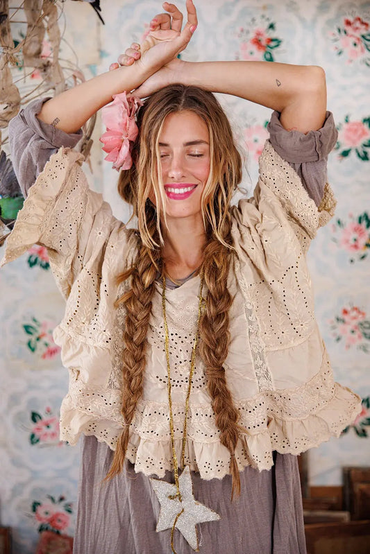 Top 2186 Eyelet Rosemary Blouse - Aged