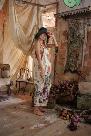 Overalls 176 Birch Floral Love Overalls - Moon