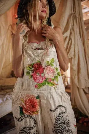 Overalls 176 Birch Floral Love Overalls - Moon