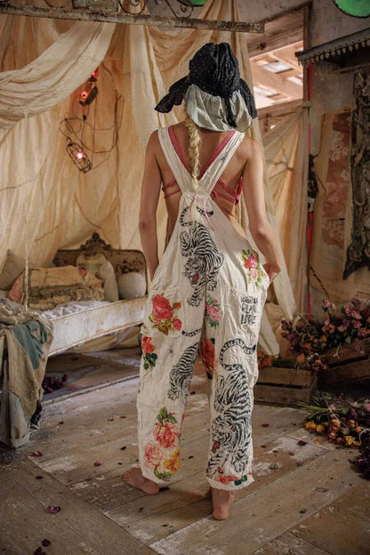 Overalls 176 Birch Floral Love Overalls - Moon