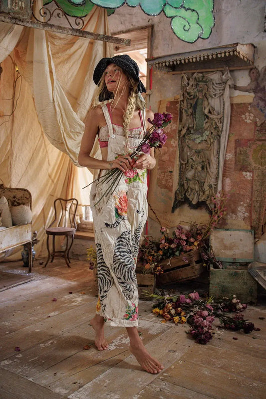 Overalls 176 Birch Floral Love Overalls - Moon