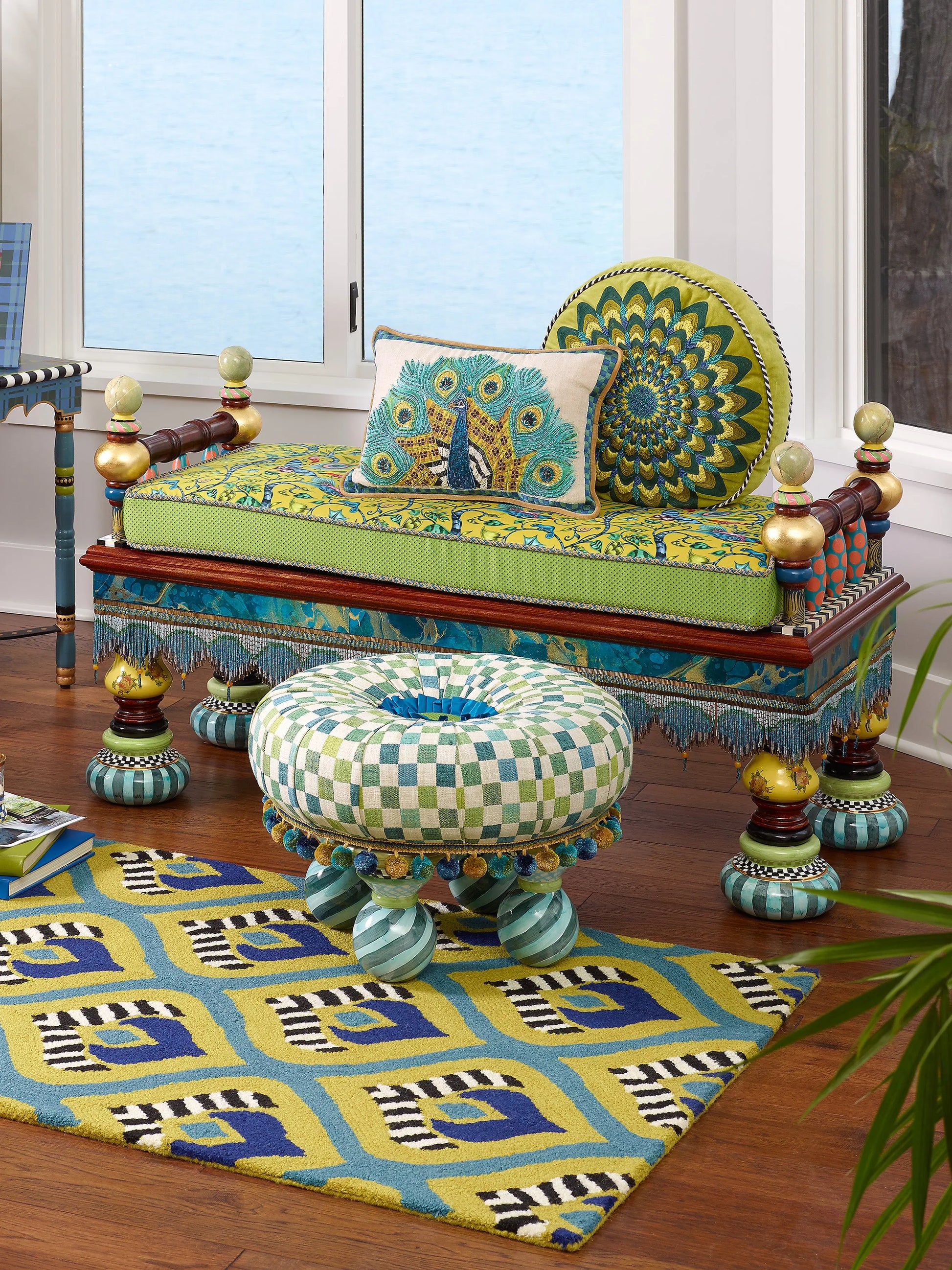 Ridiculous Peacock Bench