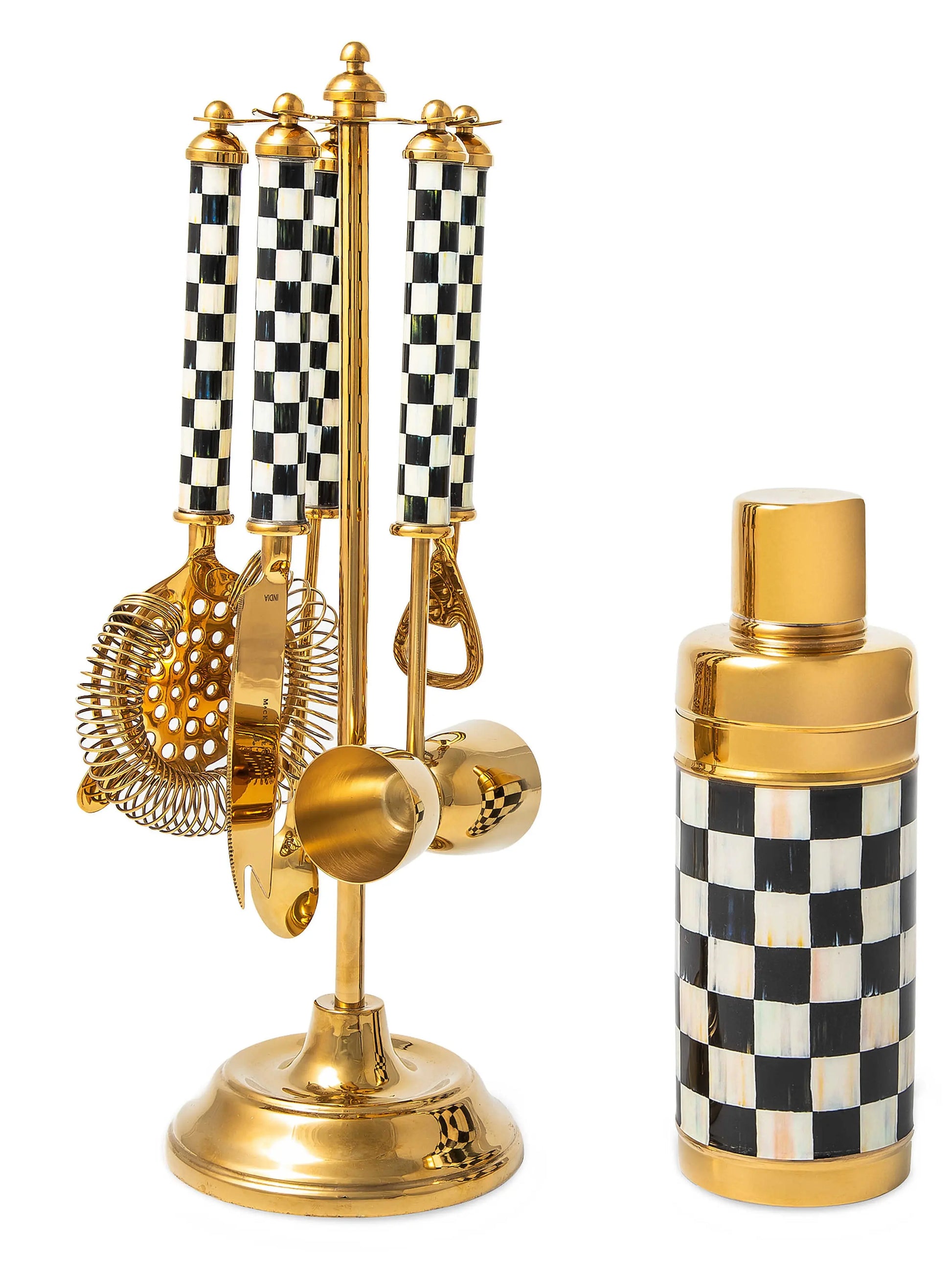 Courtly Check Gold Cocktail Shaker