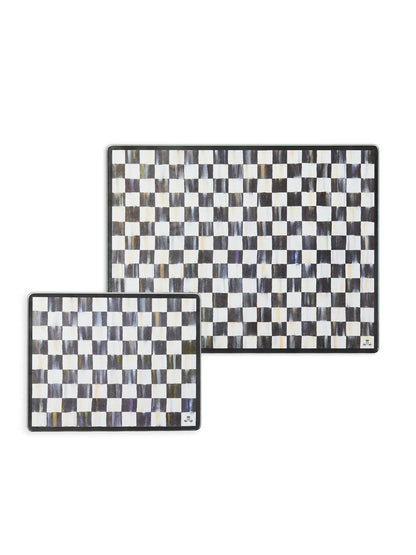 Courtly Check Glass Cutting Board, Set of 2