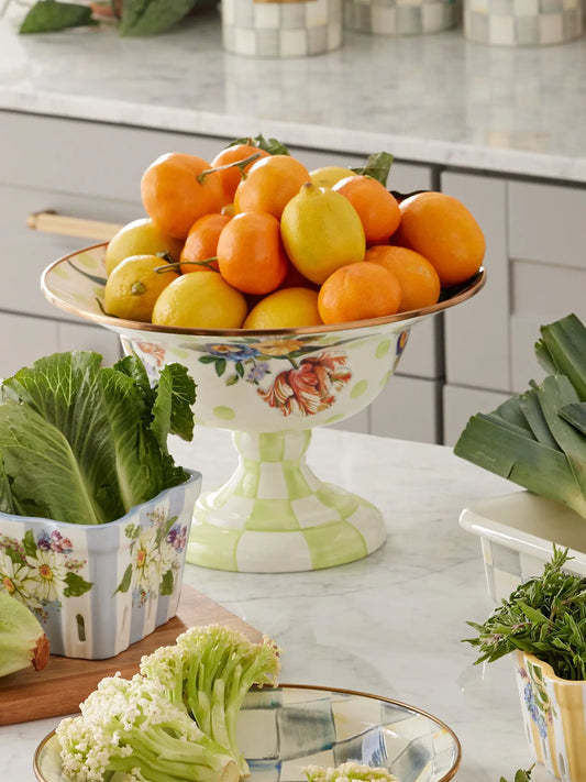 Wildflowers Green Large Compote