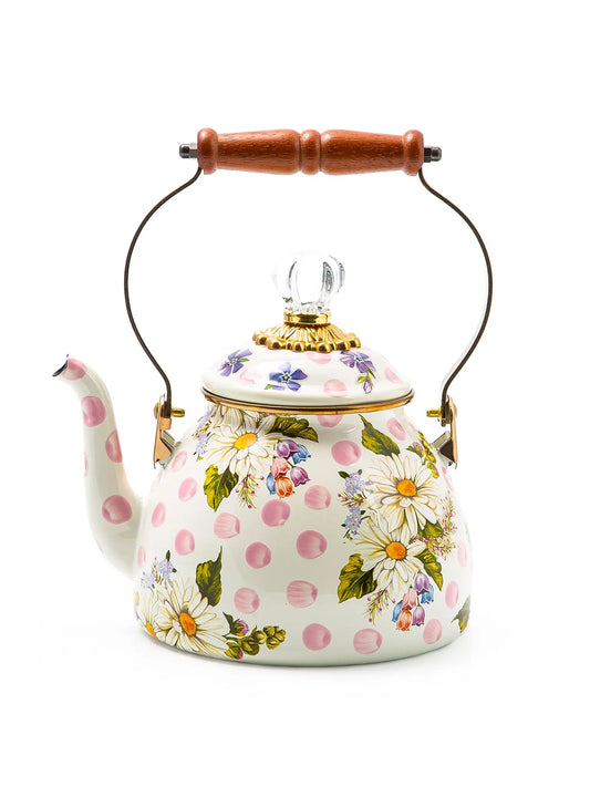 Wildflowers Pink 2 Quart Tea Kettle