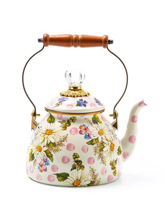 Wildflowers Pink 2 Quart Tea Kettle