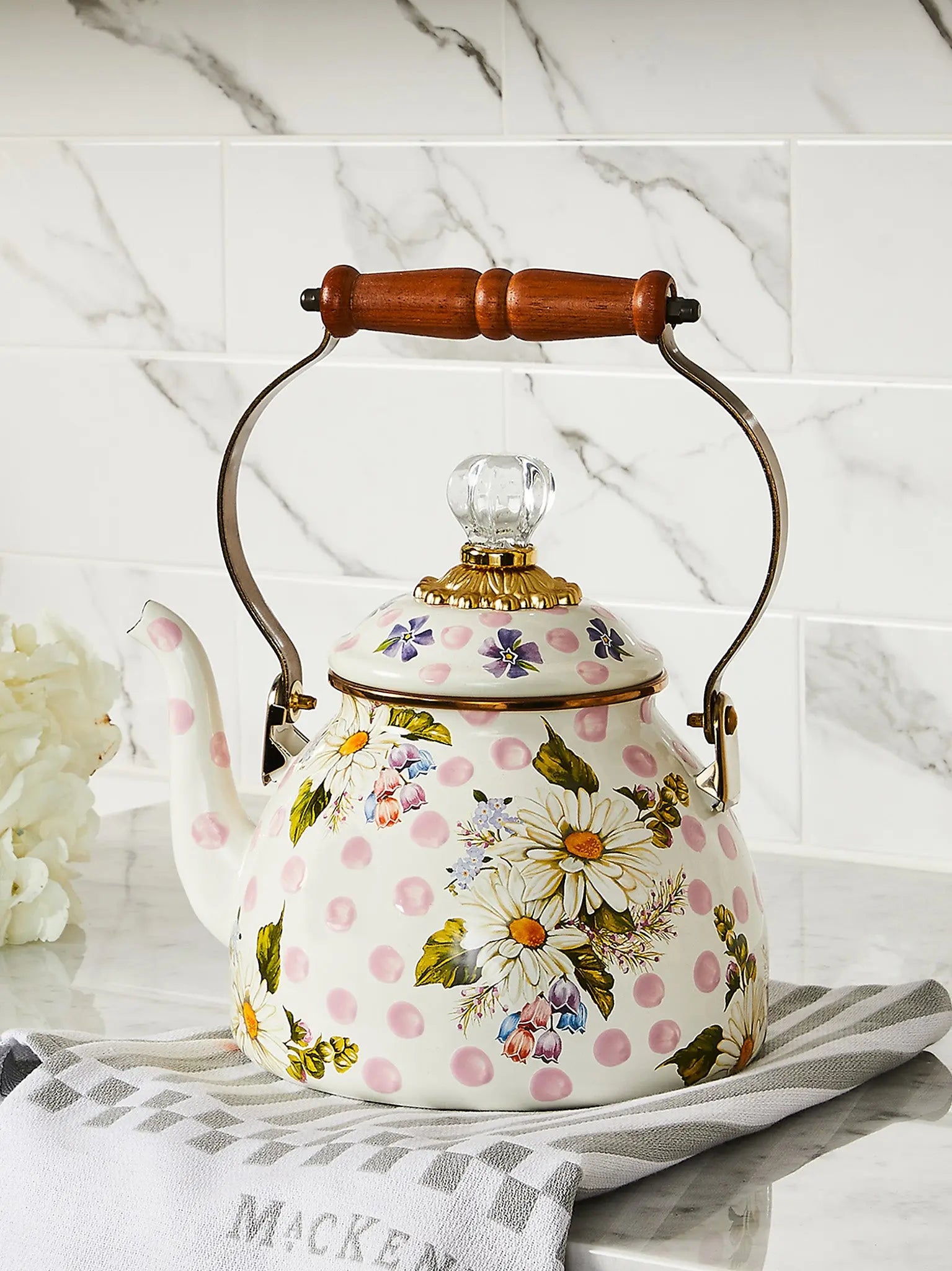 Wildflowers Pink 2 Quart Tea Kettle
