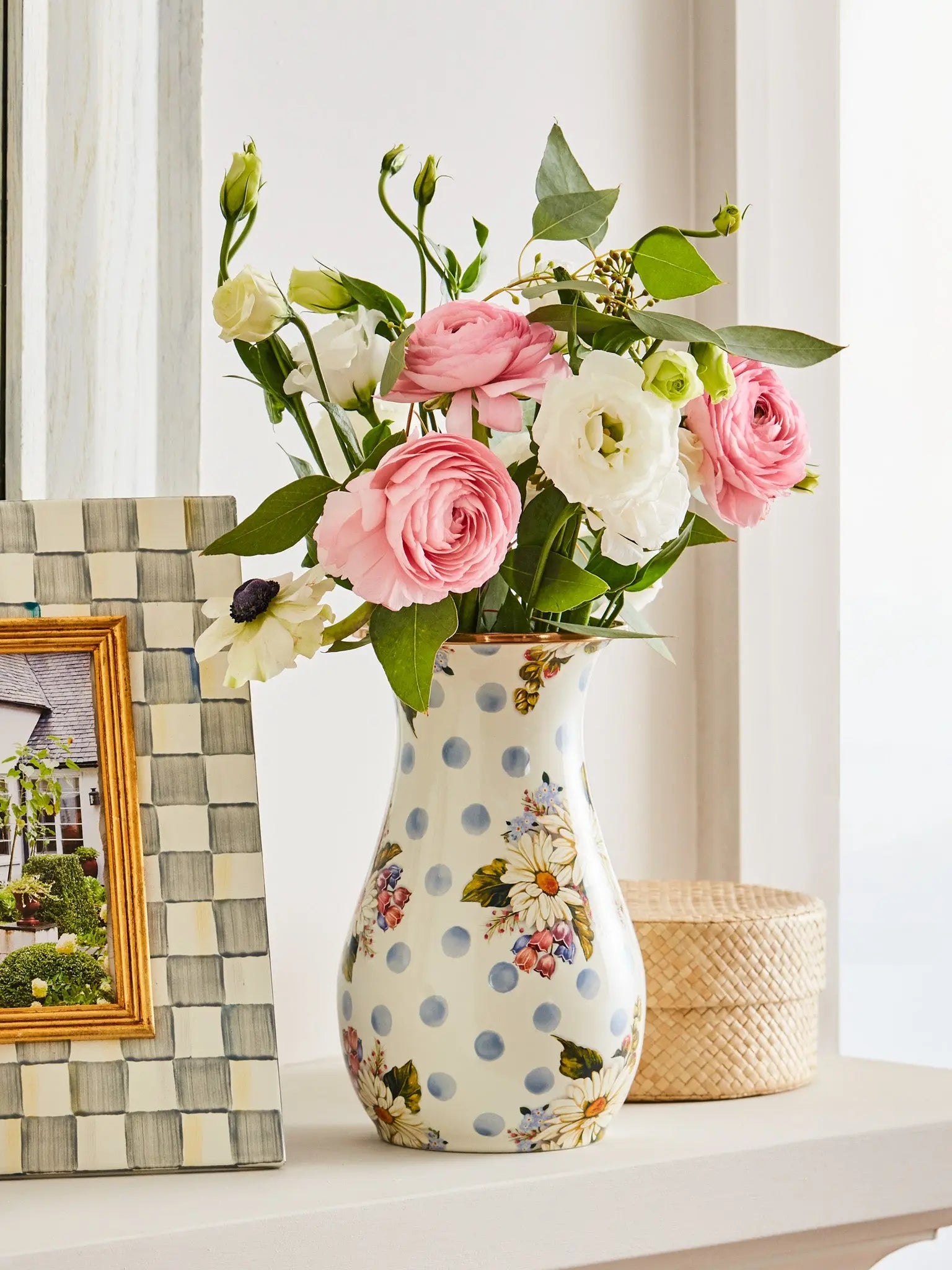 Wildflowers Blue Tall Vase