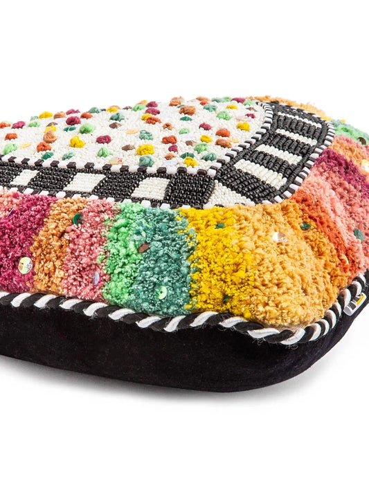 Rainbow Heart Shaped Throw Pillow