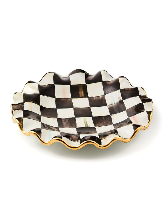 Courtly Check Ceramic Fluted Dinner Plate