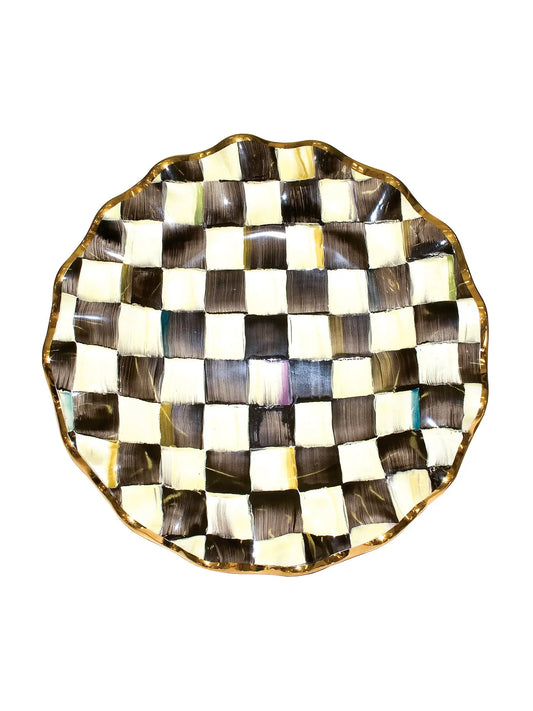 Courtly Check Ceramic Fluted Dinner Plate