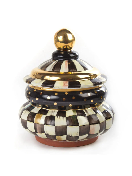 Courtly Check Ceramic Groovy Canister