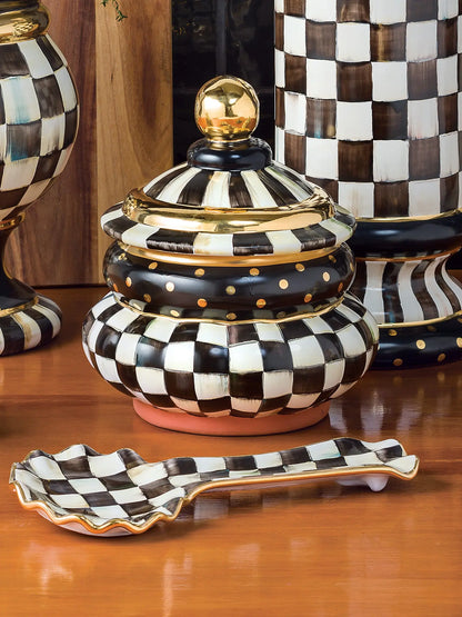 Courtly Check Ceramic Groovy Canister