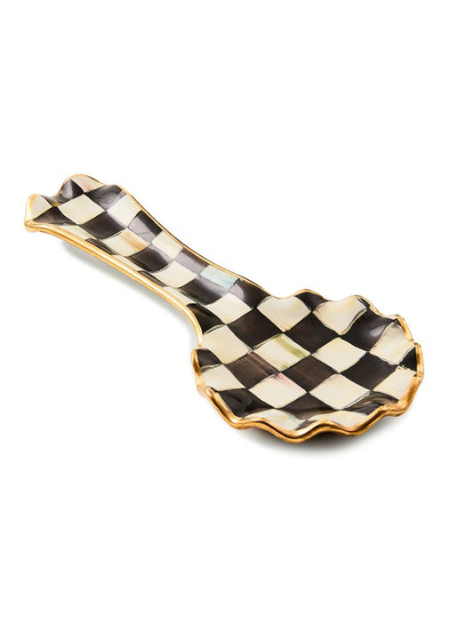 Courtly Check Ceramic Spoon Rest