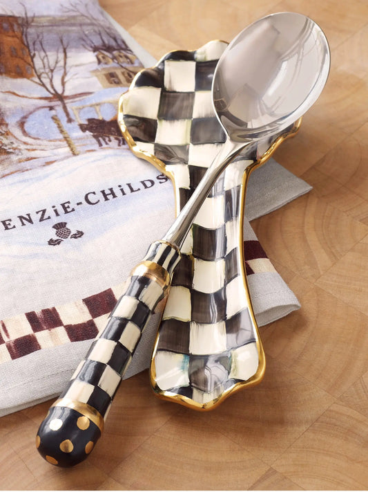 Courtly Check Ceramic Spoon Rest