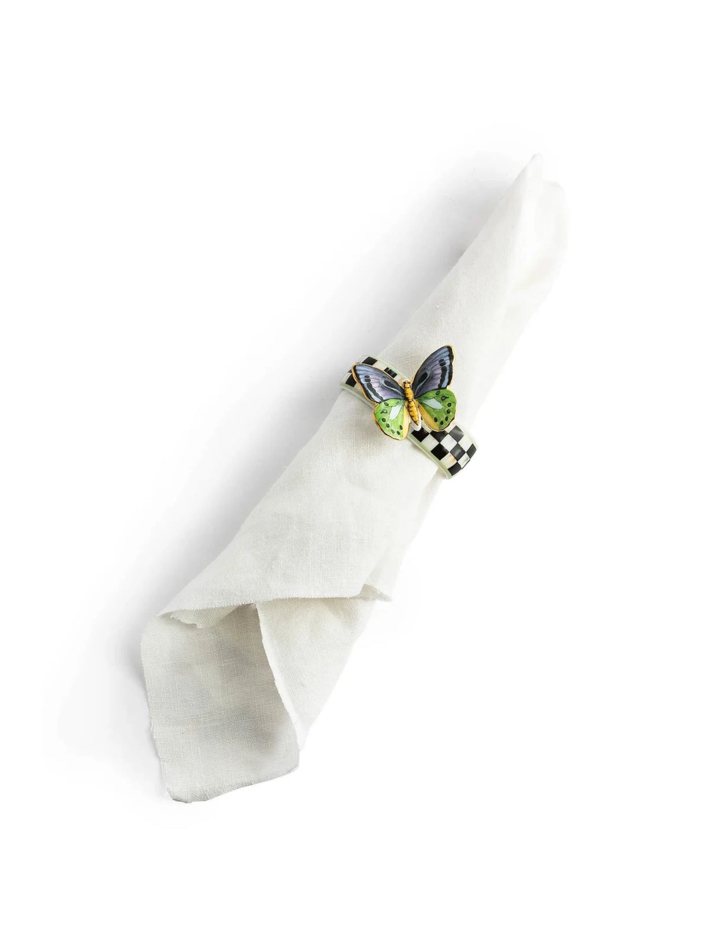Butterfly Toile Napkin Holders, Set of 4