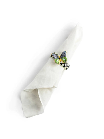 Butterfly Toile Napkin Holders, Set of 4