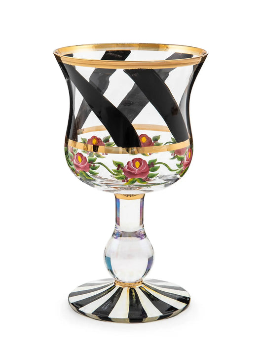 Maypole Black Wine Glass