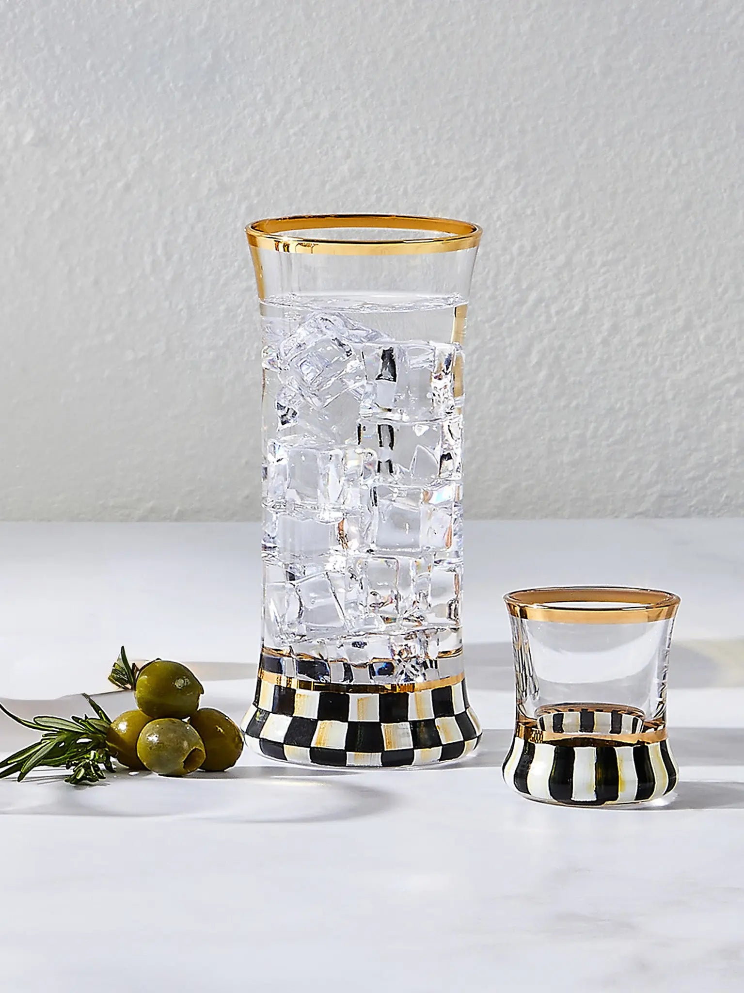 Glass: Highball, Courtly Check Set 2