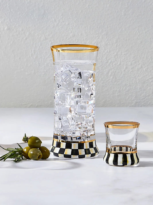 Glass: Highball, Courtly Check Set 2