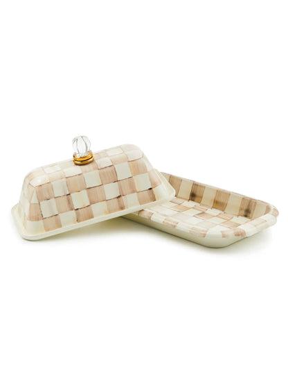 Mocha Check Butter Box