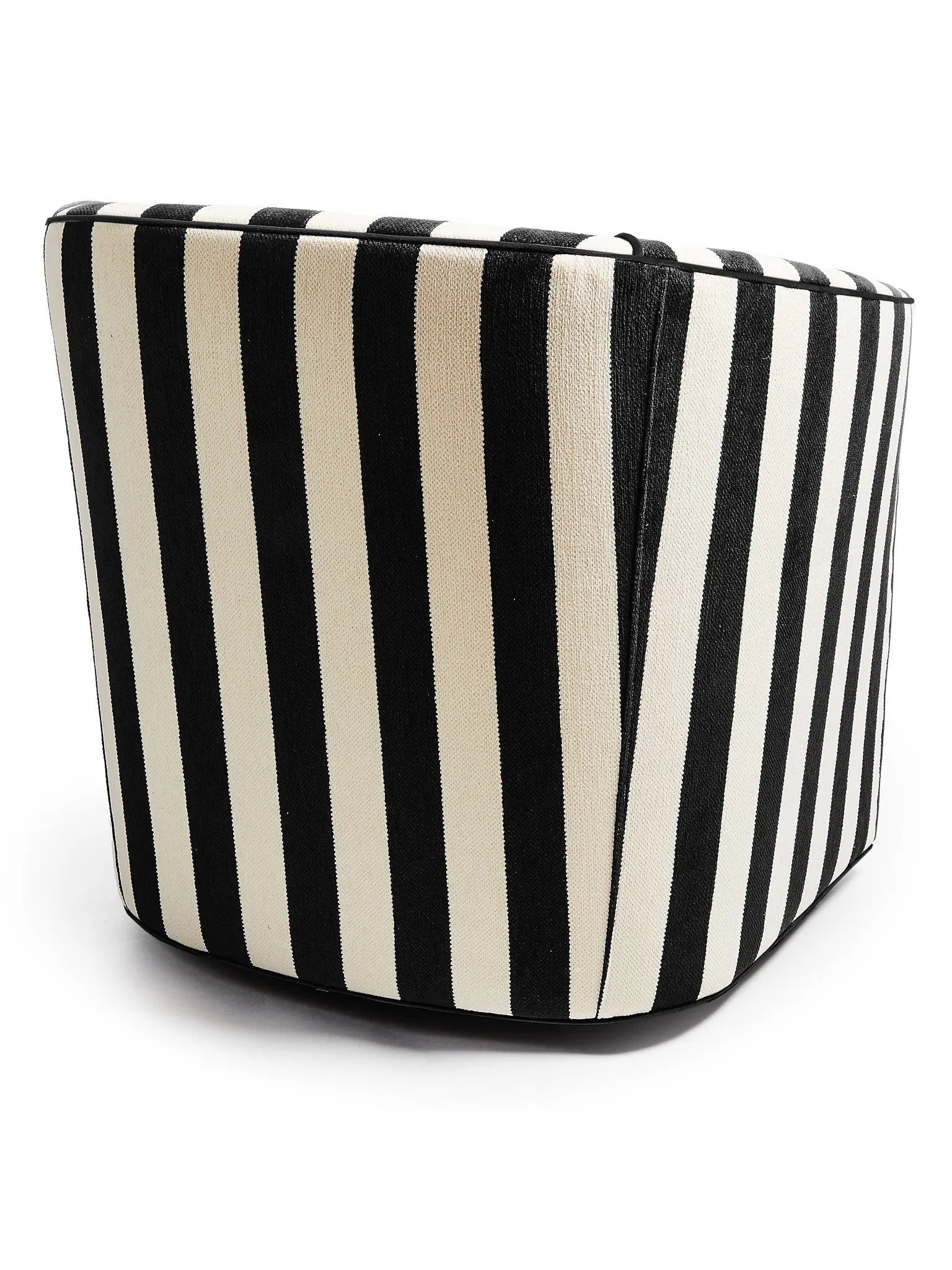 Marquee Black Stripe Chenille Swivel Chair