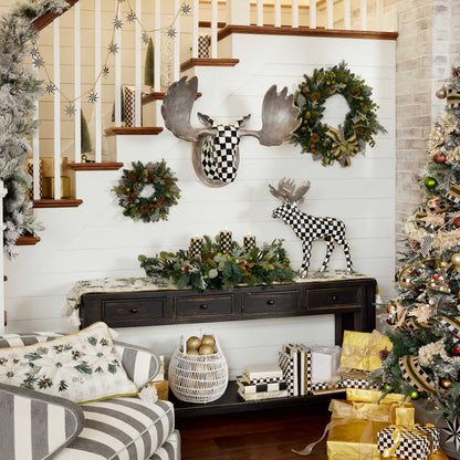 Check 6″ Black Pillar Candle