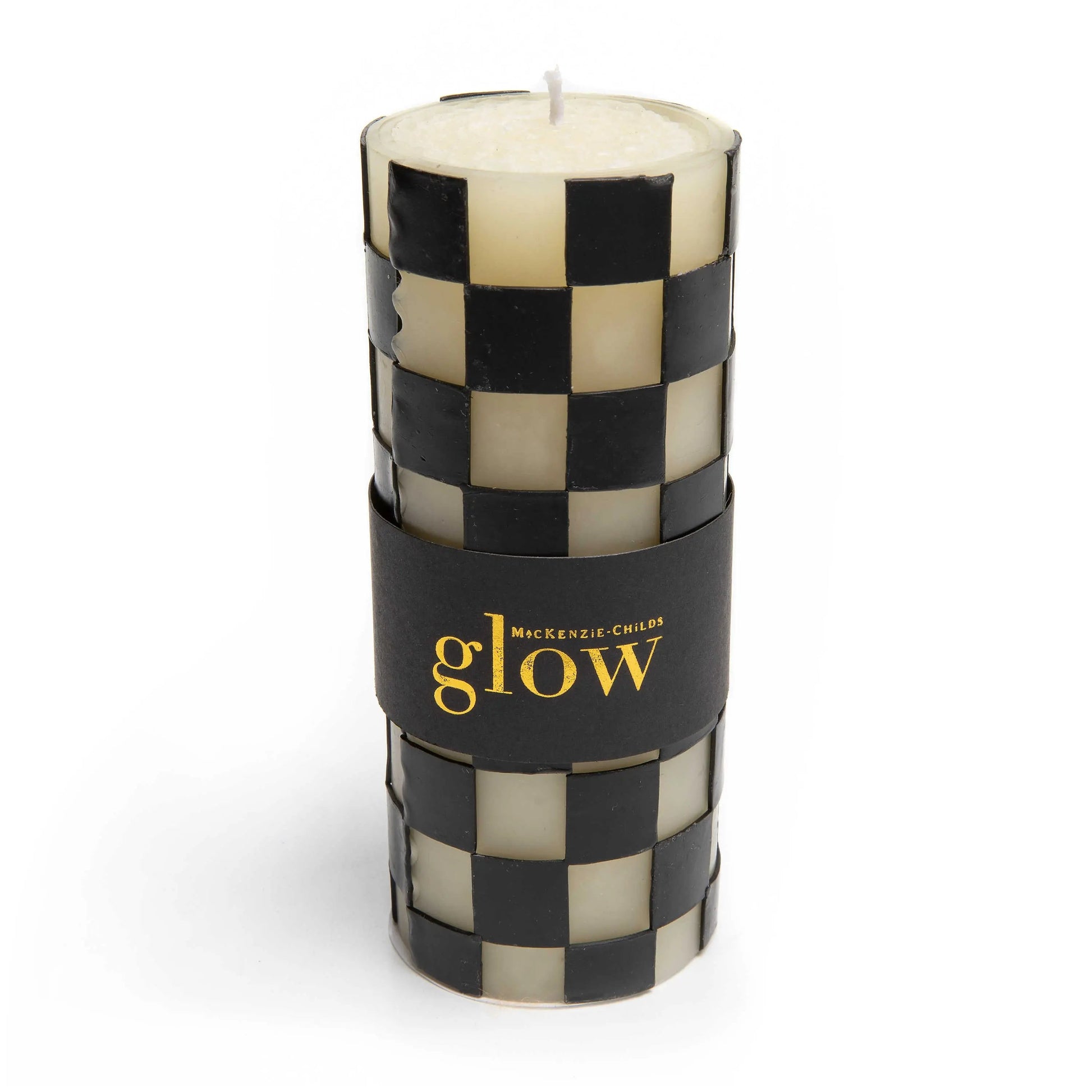 Check 6″ Black Pillar Candle