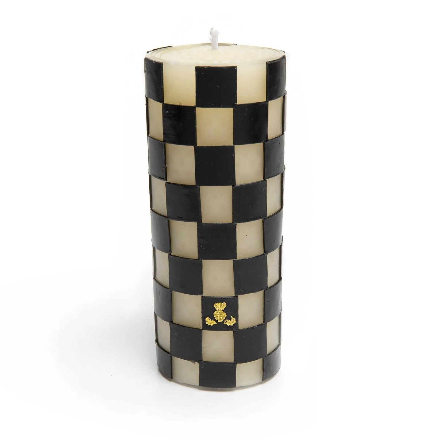 Check 6″ Black Pillar Candle