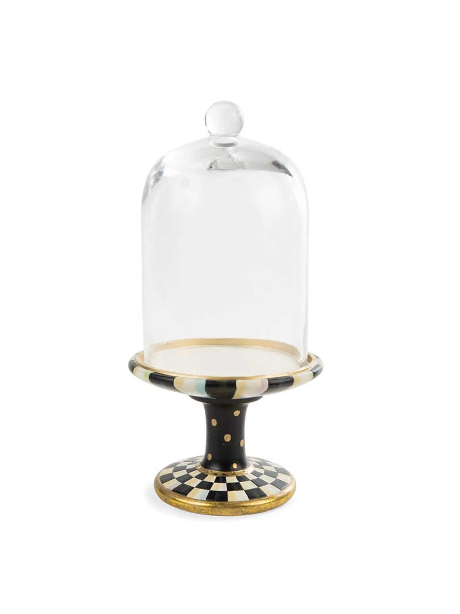 Courtly Check Pedestal with Cloche
