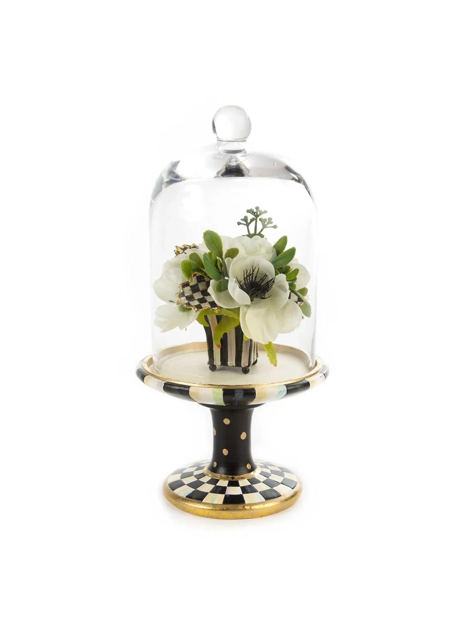 Courtly Check Pedestal with Cloche