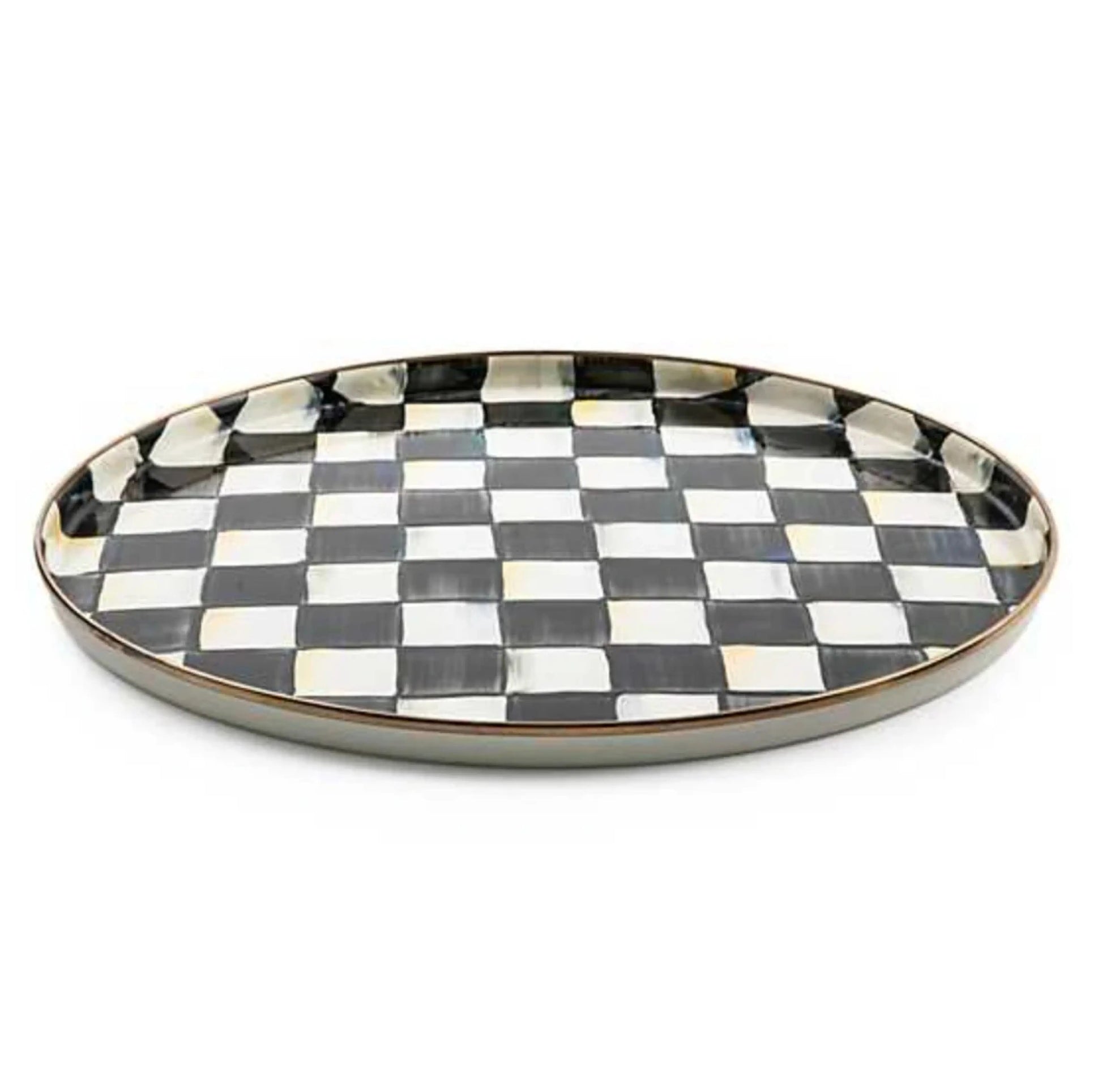 Courtly Check Round Tray