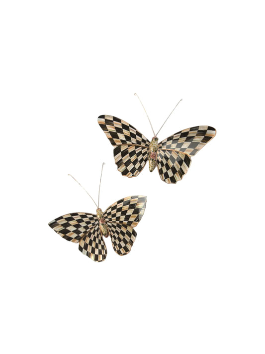 Courtly Check Butterfly Due Wall Decor