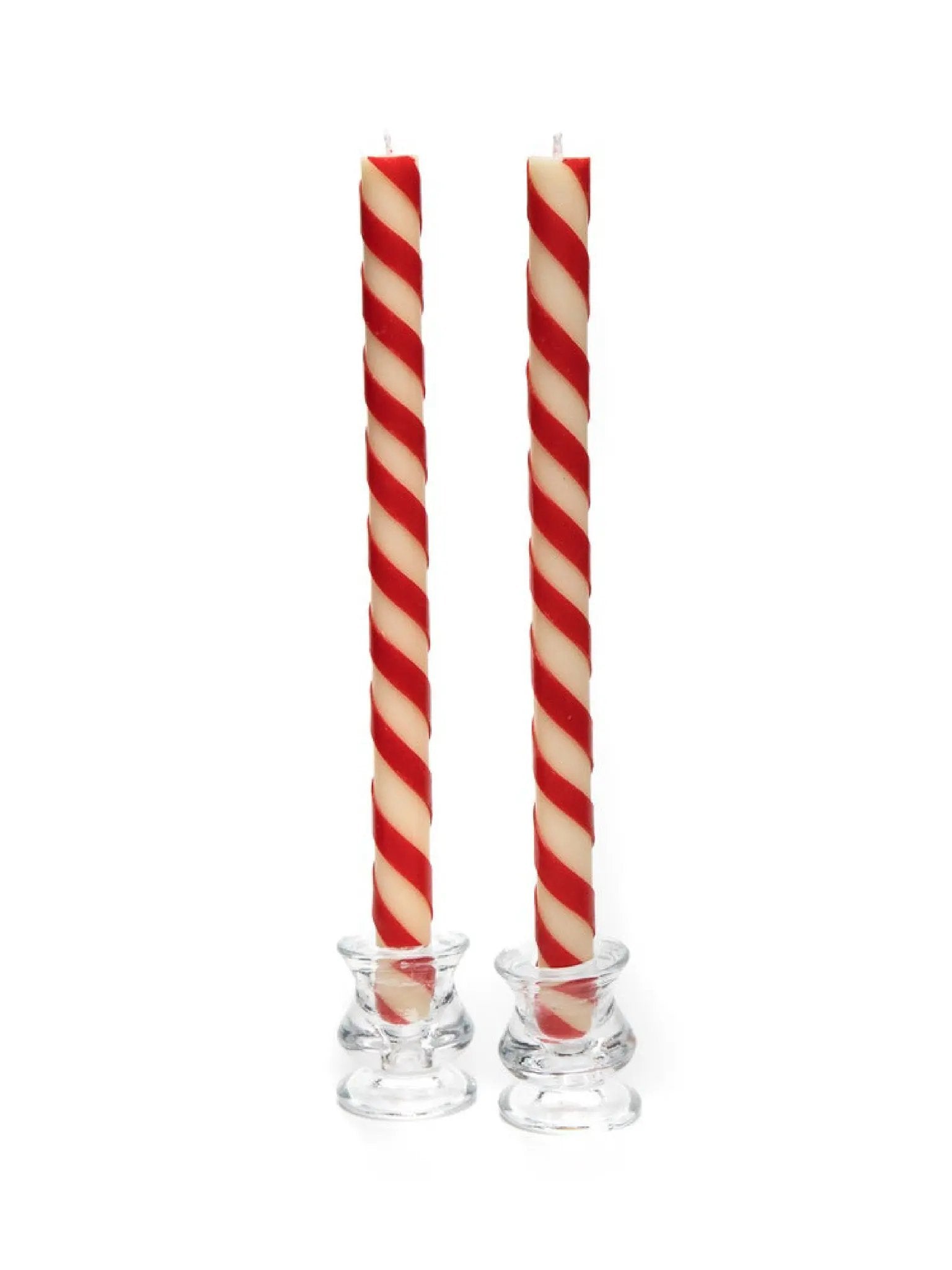 Candy Cane Dinner Candles Set of 2