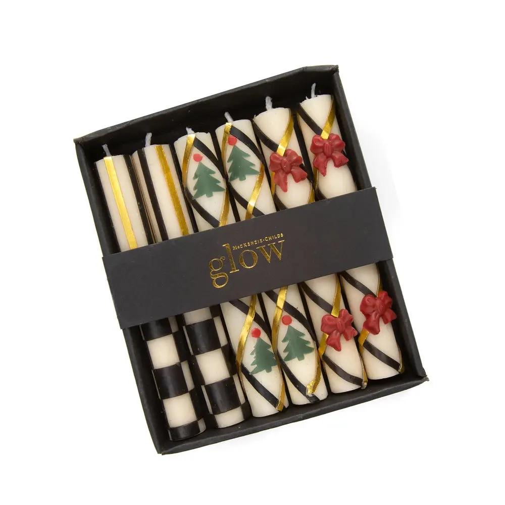 Mini Holiday Dinner Candles Set of 6