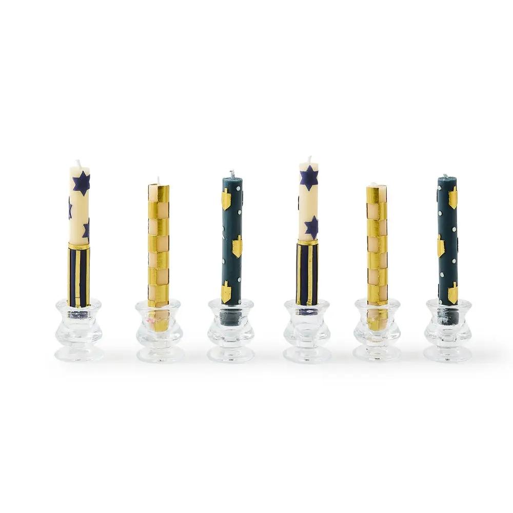 Judaica Mini Dinner Candles Set of 6