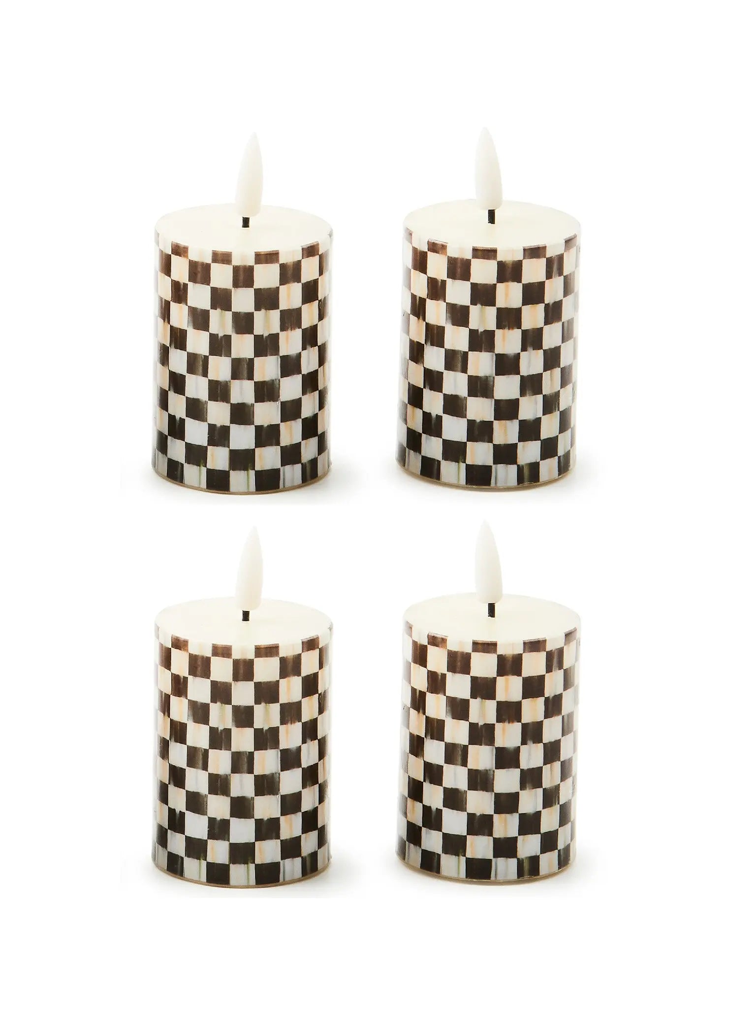 Courtly Check Flameless Votives Set of 4
