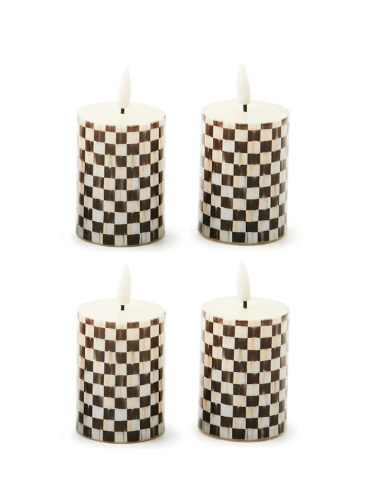 Courtly Check Flameless Votives Set of 4