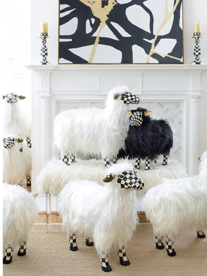 Courtly Check White Sheep Large