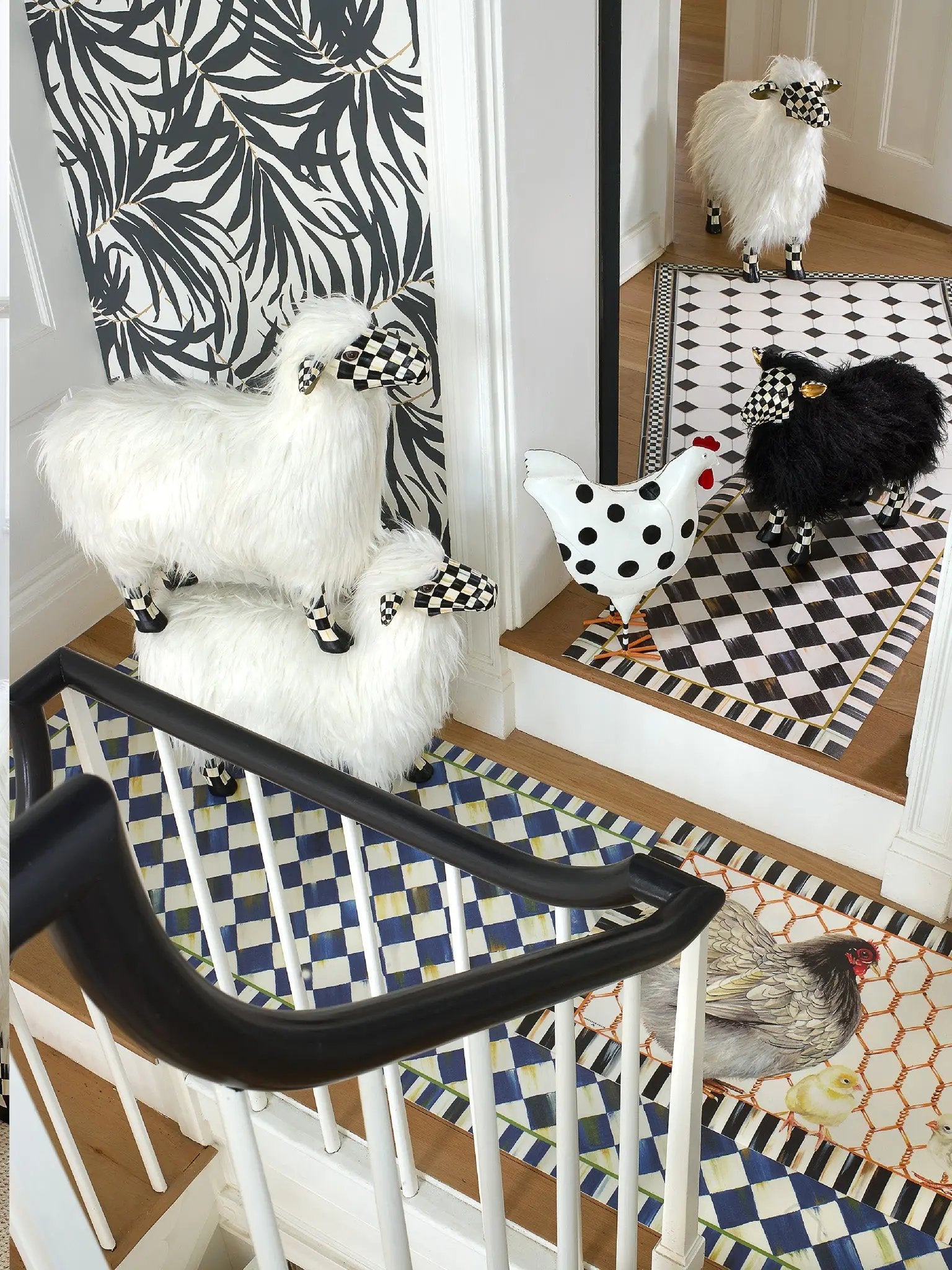 Courtly Check White Sheep Large