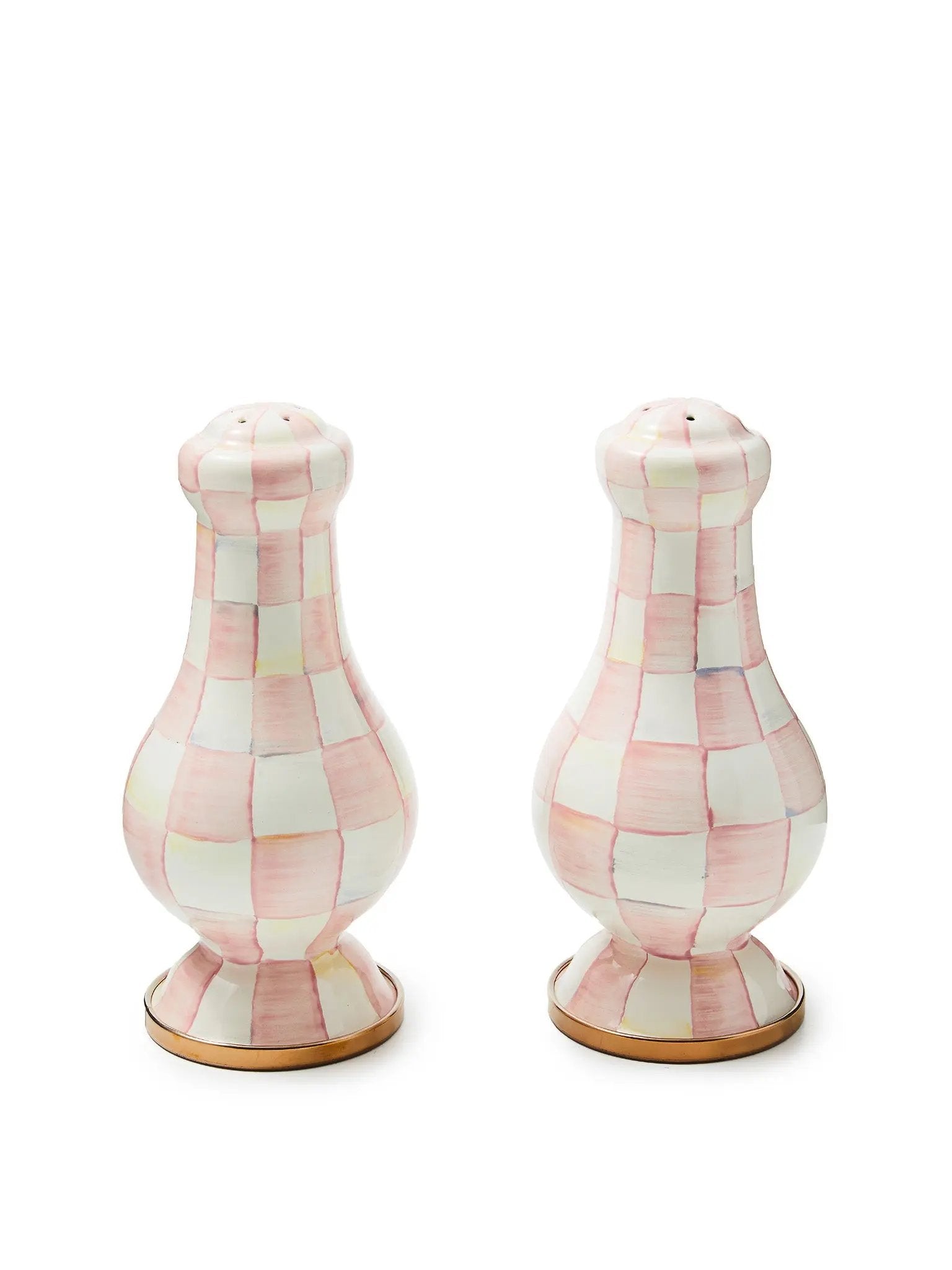 Rosy Check Large Salt & Pepper Shakers