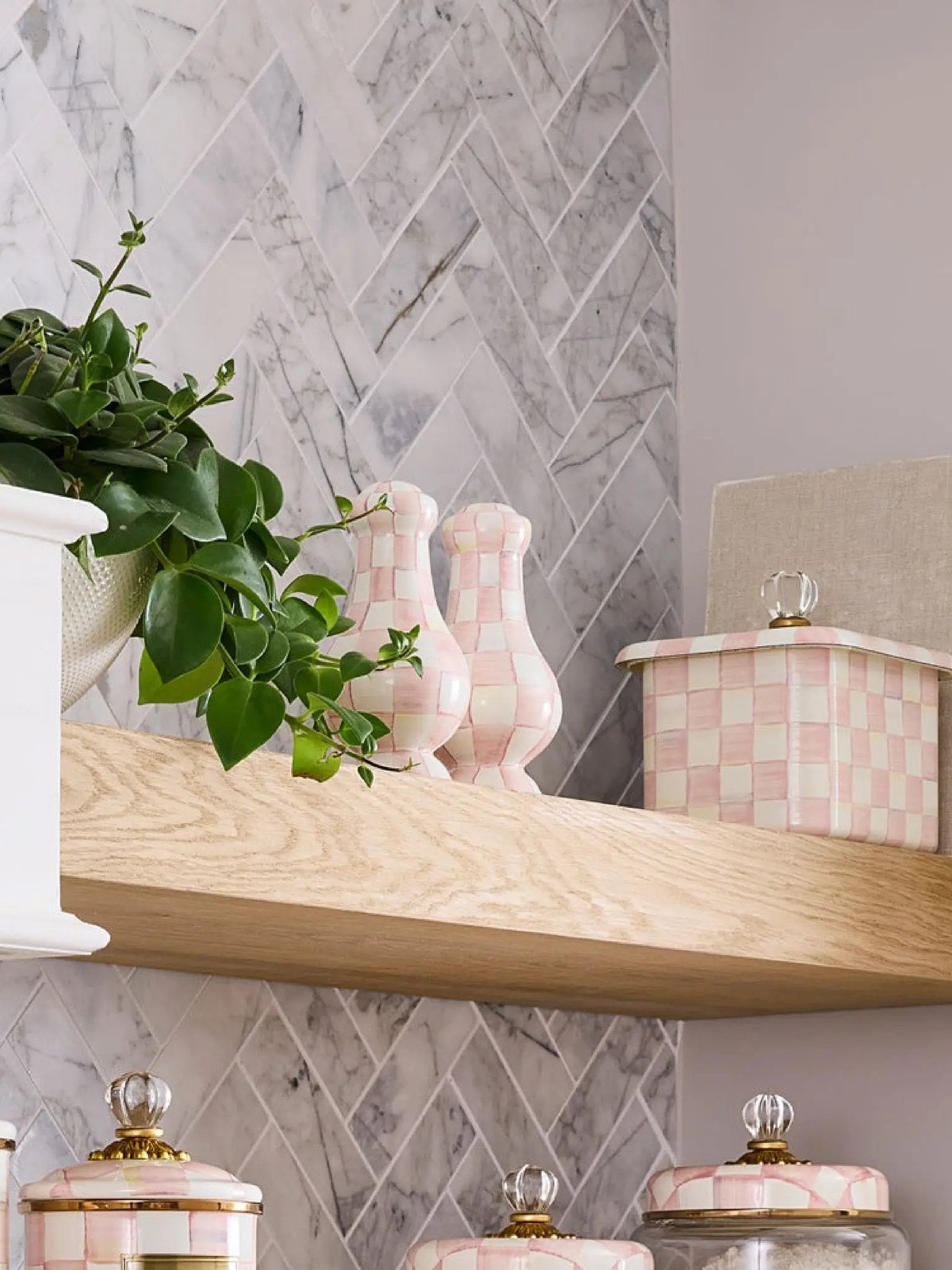 Rosy Check Large Salt & Pepper Shakers