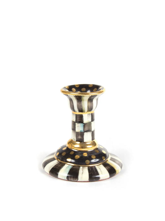 Courtly Check Large Ceramic Candlestick